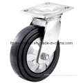 Silent Elastic Rubber Caster / Castor Wheel /Truckle (Black)